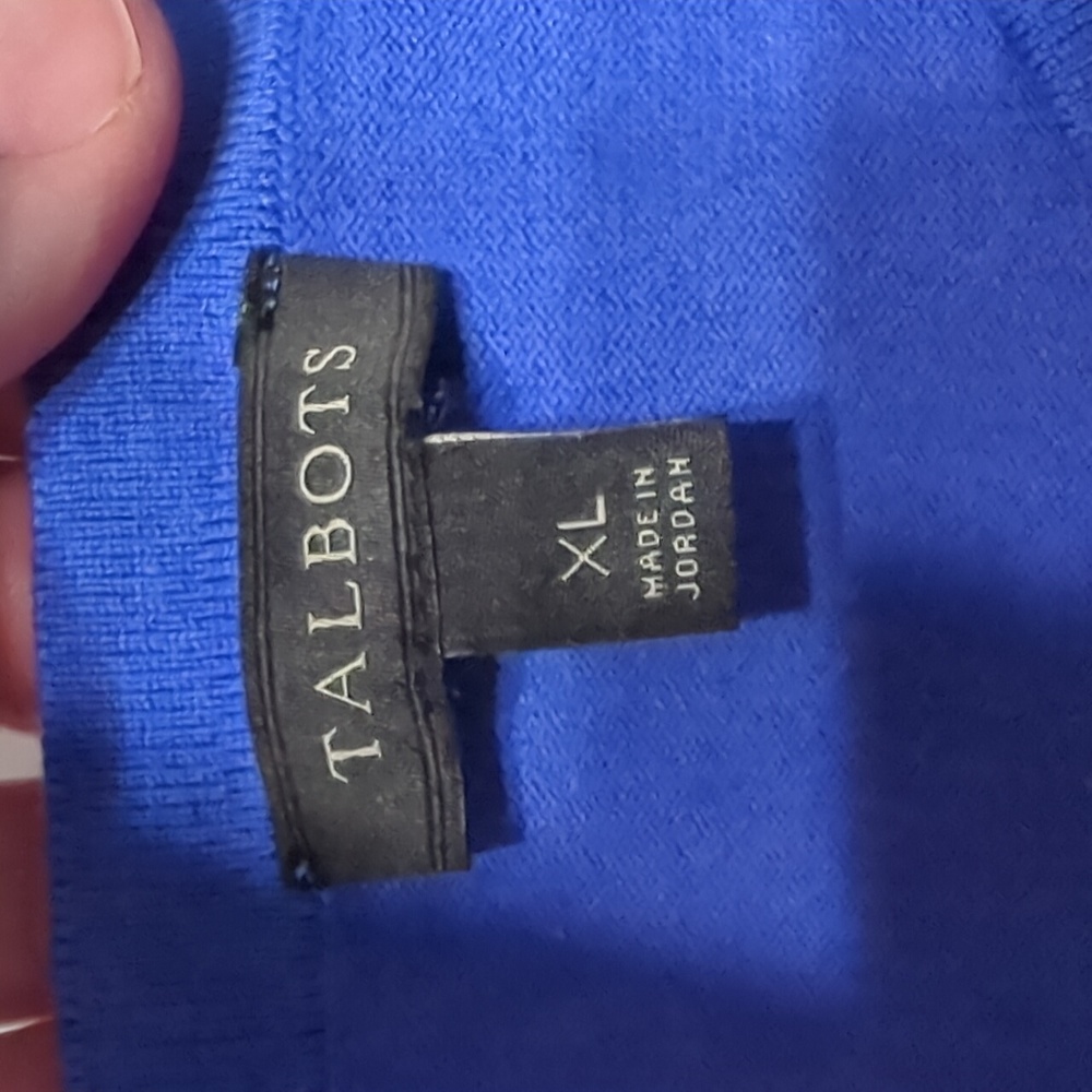 Talbots Women's Cardigan Sweater Blue Classic Quiet Luxury Business Casual XL - Picture 6 of 9
